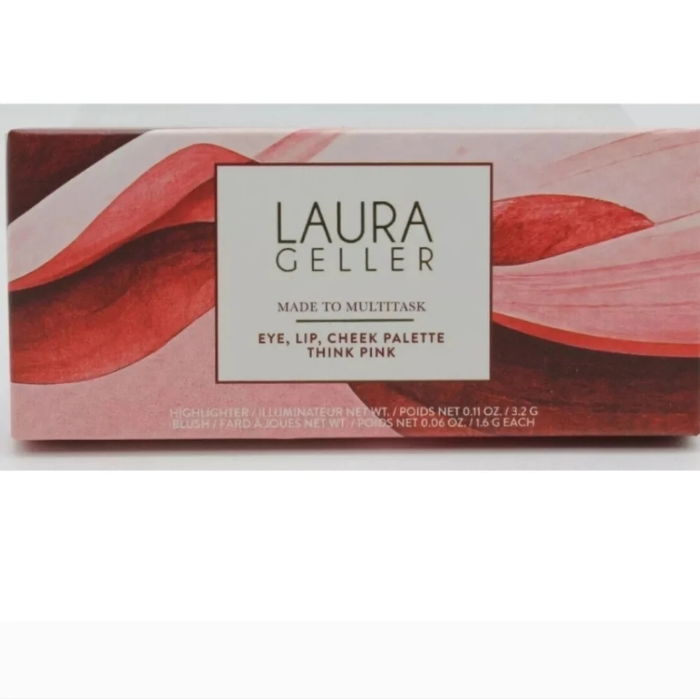 Laura Geller Made To Multitask Eye-Lip-Cheek Cream To Powder Palette-Think Pink